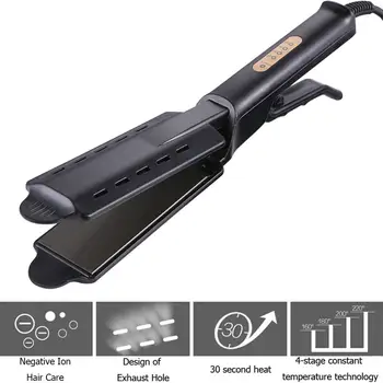 

Professional Hair Straightener Four-gear Fast Warm-up Ceramic Tourmaline Ionic Flat Iron Steam Hair Straightener Styling Tool