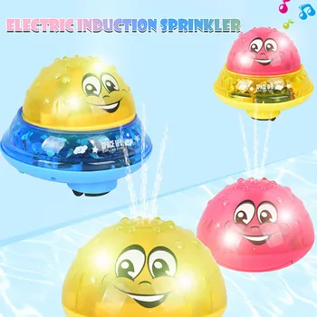 

Baby Bath Toys Funny Water Spraying Toy with LED Light&Music Cartoon Face Bathing Induction Sprinkler Toys for Boys Girls Gifts