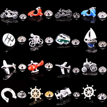 

Brand new brass aircraft motorcycle racing boat rudder Brooch fashion men's Lapel Pin clothing backpack accessories Badge