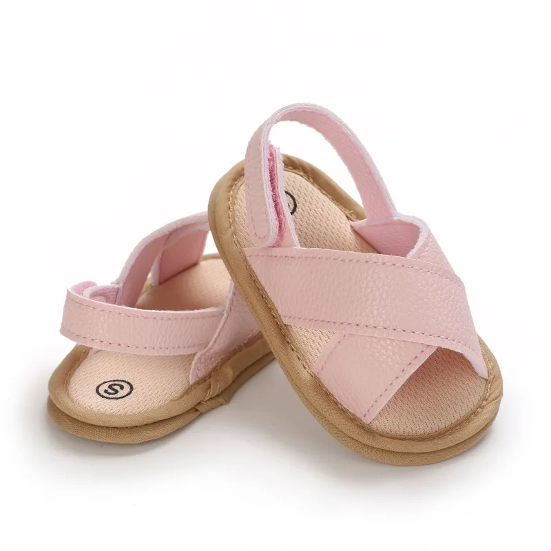 

Breathable Summer Baby Girls Sandals, Toddlers Simple Style Solid Color Soft Sole Shoes Outdoor Indoor Prewalker 0-18M