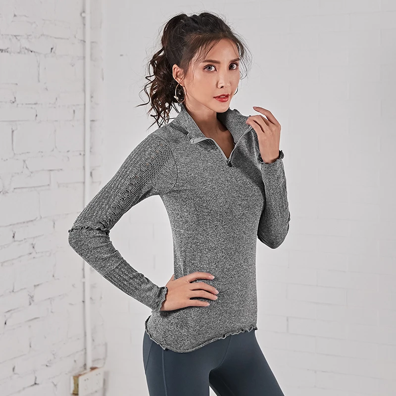

Diqueqi Fitness Women Seamless Sport Shirt Sports Wear For Women Gym Running Top Long Sleeve Yoga Workout Tops