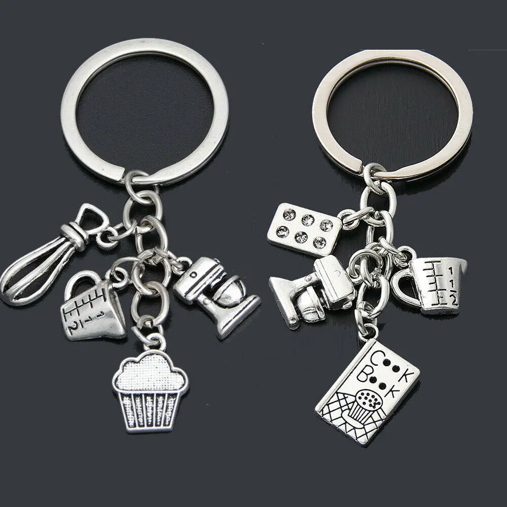 Culinary Cooking Chef Cook Book Bake Keychain Charm Gifts Baker