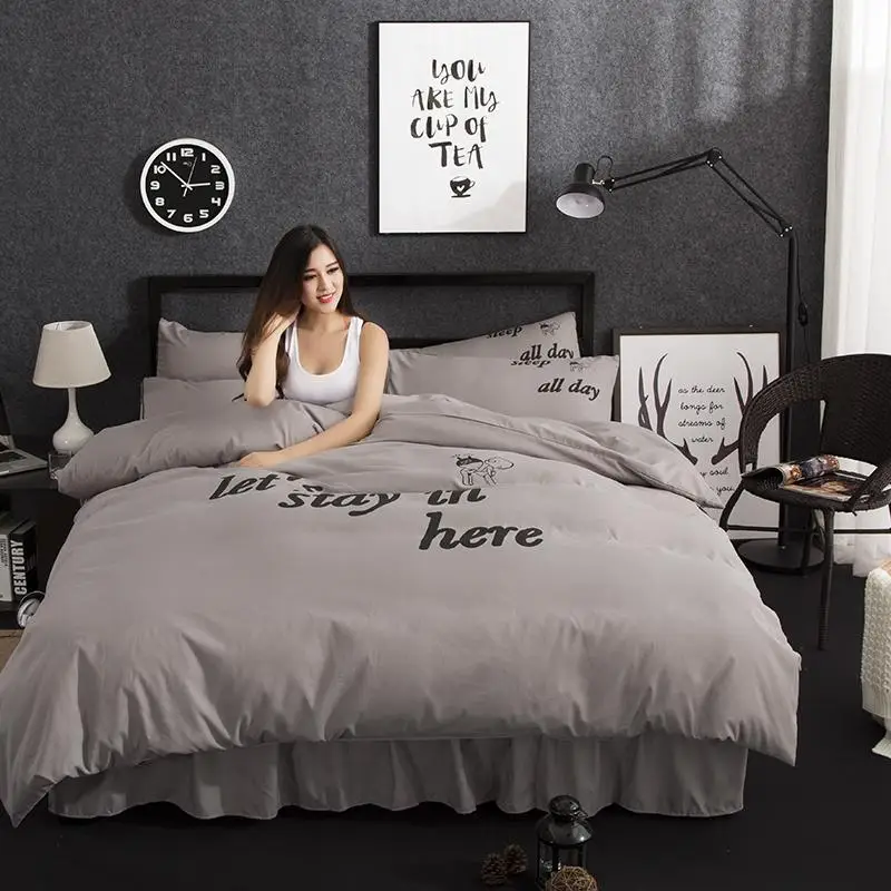 50 Cotton1pcs Duvet cover Comforter/Quilt/Blanket case 100% Cotton with Zipper Twin Full Queen King double single size | Дом и сад