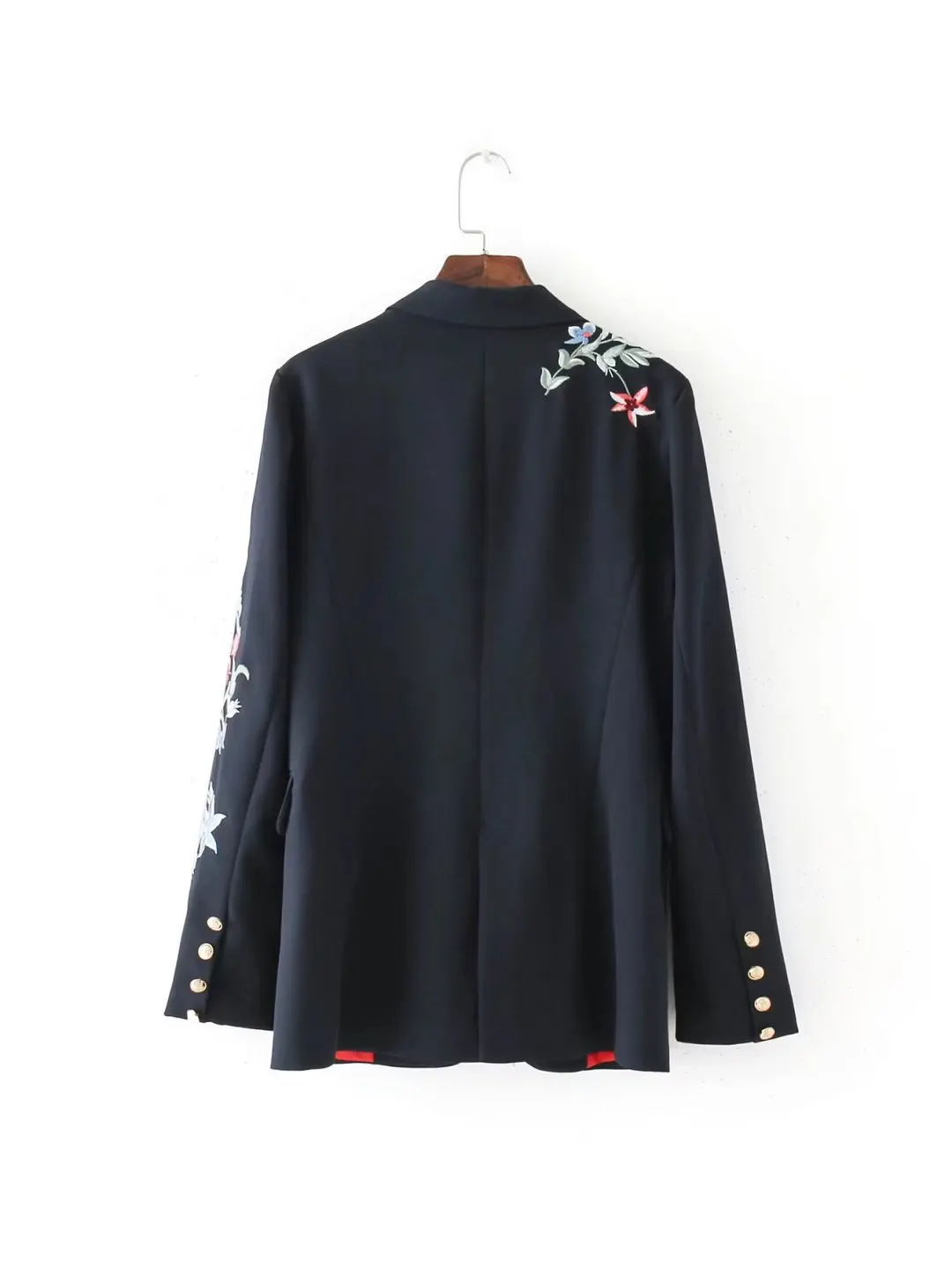 

2017 Western Style Autumn And Winter WOMEN'S Dress New Style Rose Embroidered Suit Tops