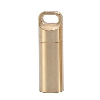 

Medicine Pill Case Large Capacity Camping Solid Brass Outdoor Travel Hiking Portable Storage Seal Container Waterproof Tank