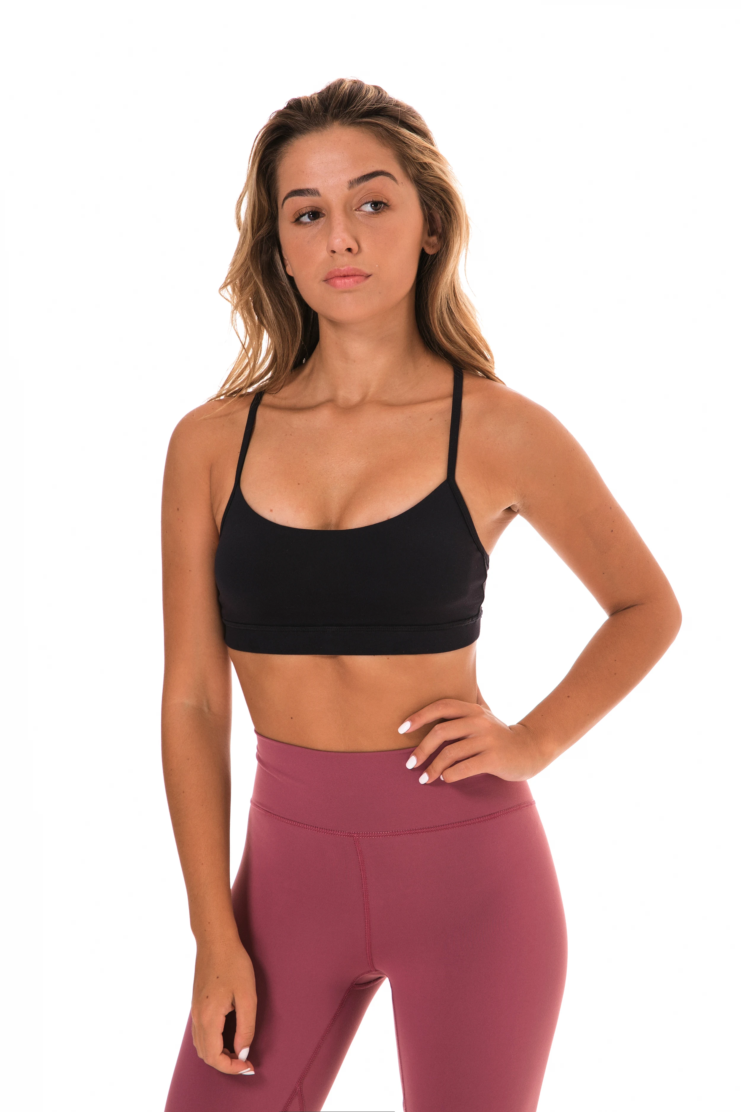 Goedkoop Raibaallu Vrouwelijke Yoga schouderbandjes Beha Push Up Shockproof Sport Snel Droog Vest Ondergoed Padded 2019 Nieuwste