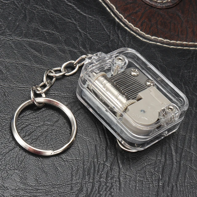 1Pc Music Box Kulcstartó Vintage Mini Zinc Ötvözet Plastic Abs Zenei Lánc Gyerekek Karácsonyi Dallam Ajándékok - Image 3