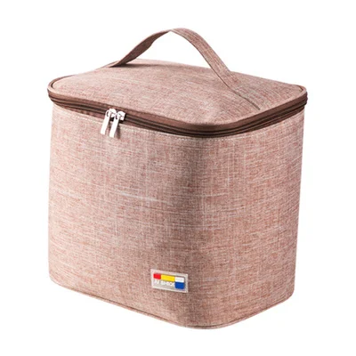 Портативный ланч-сумка новая Термальность изолированная сумка для обедов Tote для Для женщин детская Для мужчин цветной чехол школьная Еда хранения сумки для пикника - Цвет: Шоколад