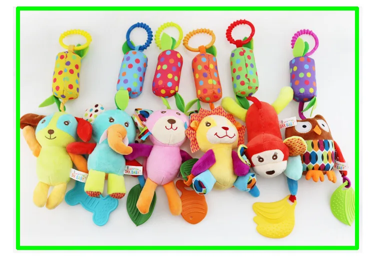 Сезон Лидер продаж детские игрушки 0-12 месяцев детская Подвеска для коляски Лев слон собака кошка животное Подвеска детская кроватка игрушки