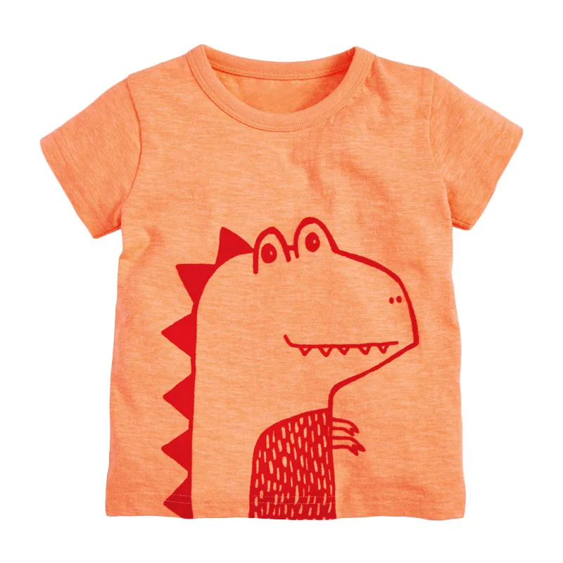 Children Summer boutique Baby Girl Clothes Animal Tee Tops Brand Dinosuar Cotton Breathable Soft