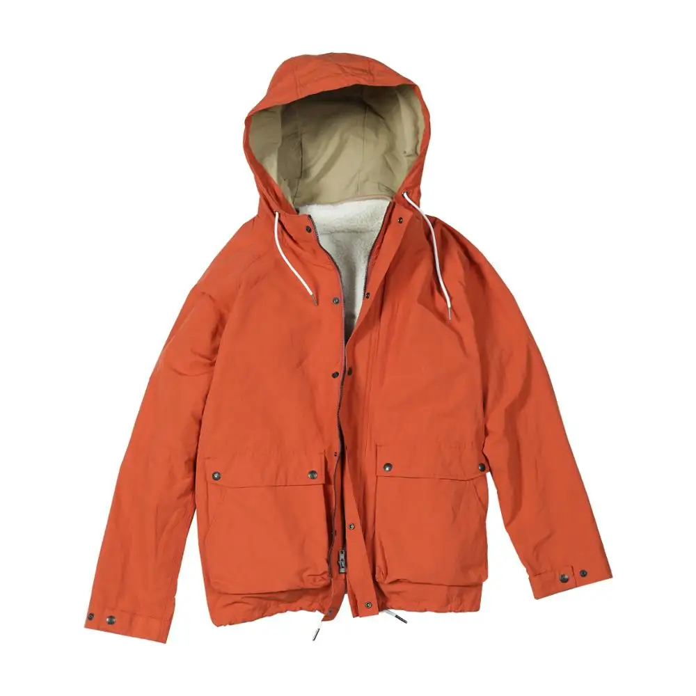 SIMWOOD 2021 Autumn winter new fleece inner vest removable coats men fashion warm long jackets hooded
