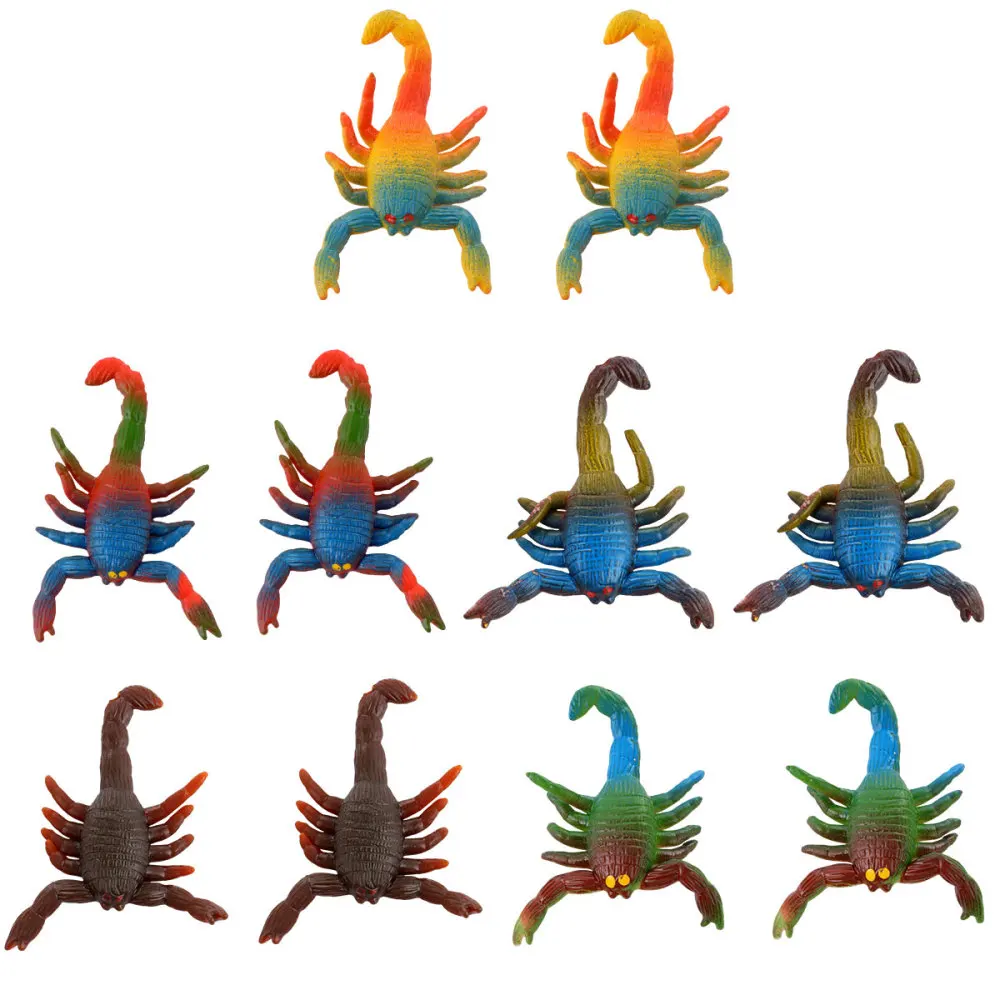 

10pcs Creative Funny Durable Simulation Halloween Props Scorpion Ornaments