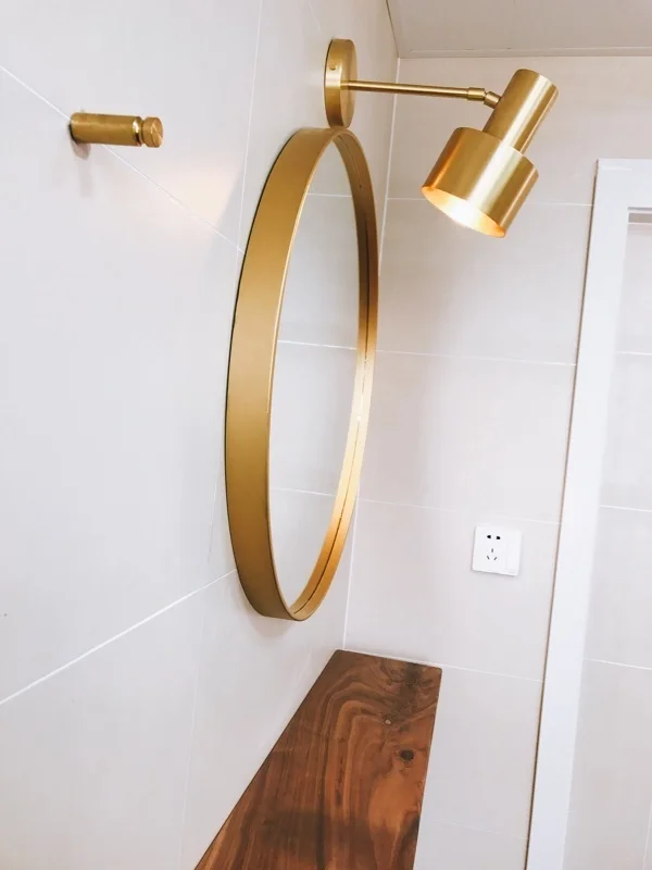Скандинавские современные минималистичные Стиль Гостиная Спальня коридор латунная настенная лампа Спальня ресторан бар светодиодные E27