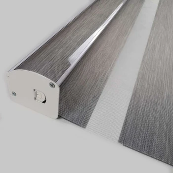 

Double layer jute style fabric blinds shades shutters for home