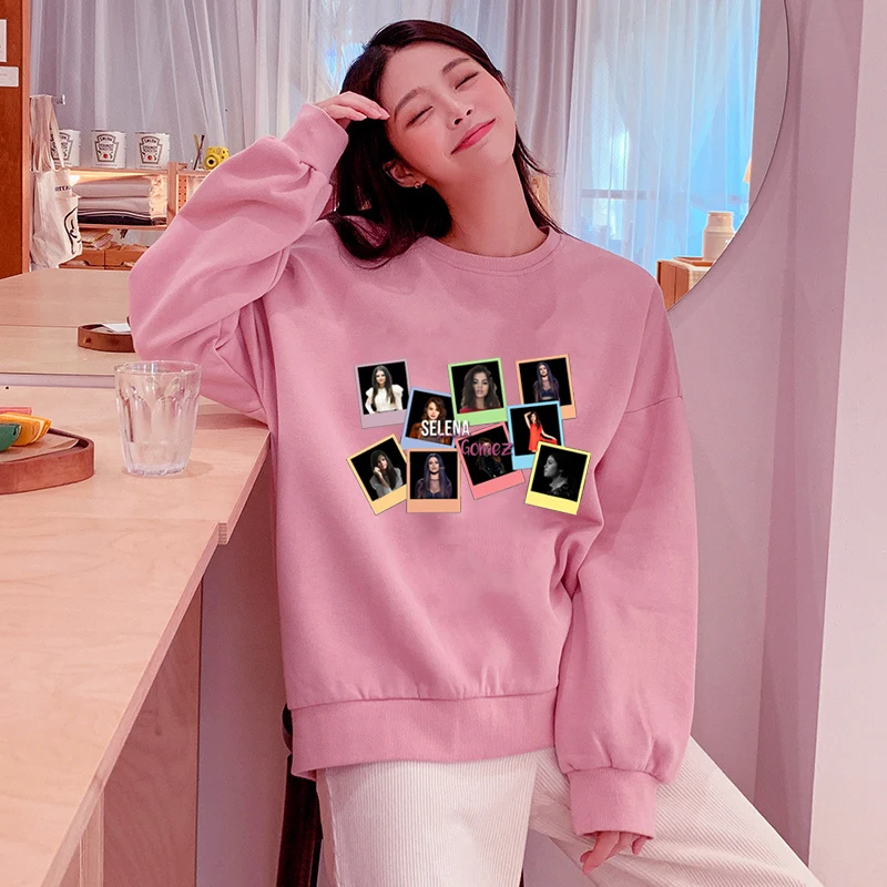 2019 Новое поступление Selena Gomez harajuku худи Женская Повседневная осенняя одежда