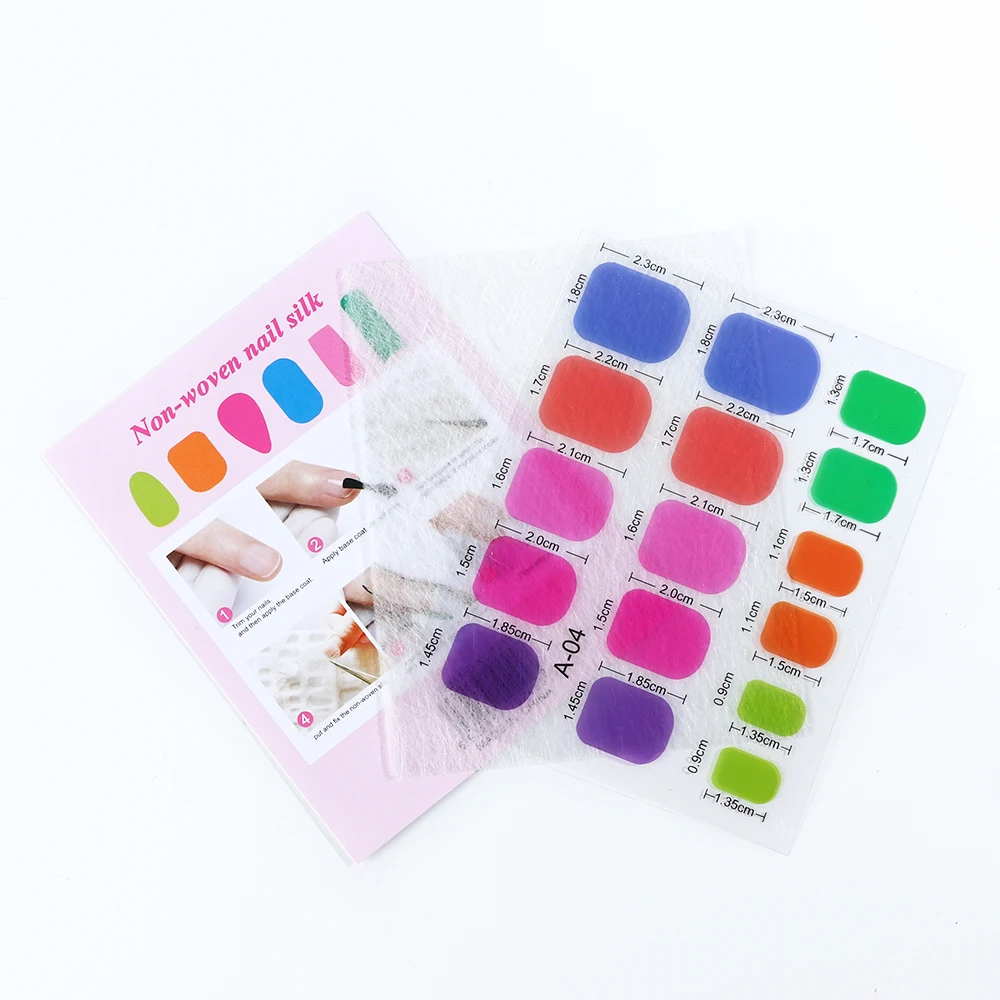 2pcs Nail Art Fiberglass Nail Extensions Non-woven Silks for UV Gel Acrylic Tips Nail Silk Wraps Extension Form Manicure 4