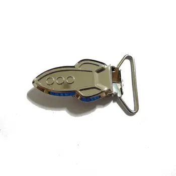 

25pcs 1'' 25mm SILVER COLOR Enamel Rockets Suspender Clips