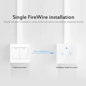 

1 Set Smart Wifi Wall Touch Sensitive Switch Remote Control 3 Gang Wireless Led Light Smart Touch Screen Switch Glass Dropship