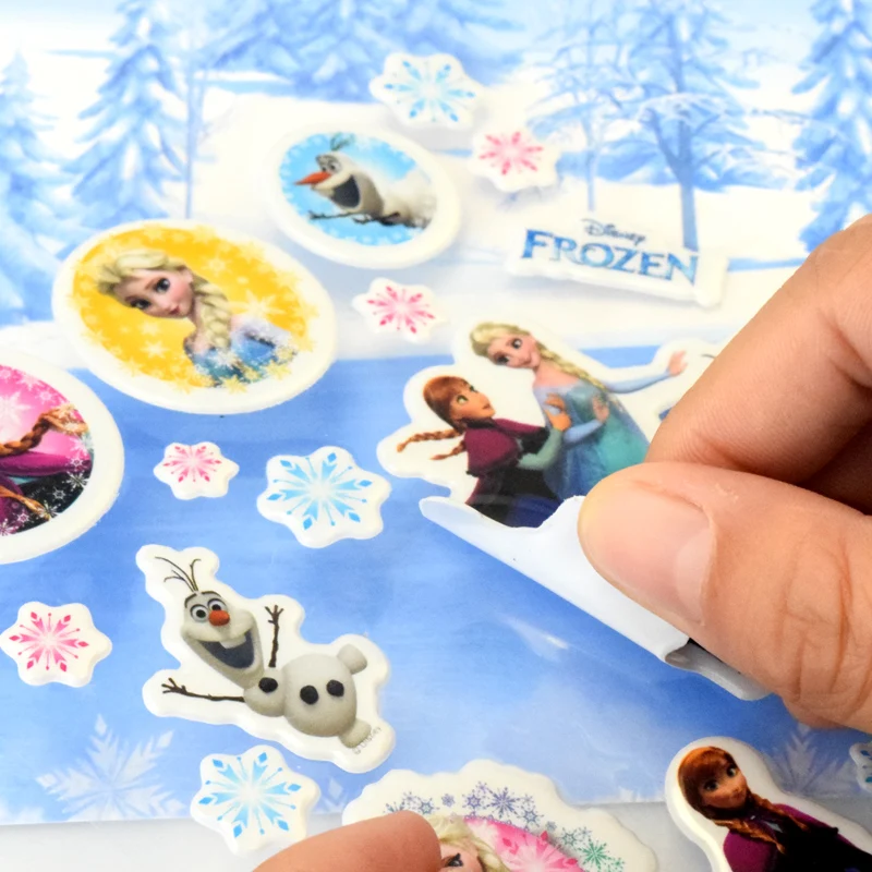 Disney Kids DIY Sticker Frozen Puzzle Handmade Stickers For Children Book Bubble Sticker Cartoon Pegatinas Autocollant Enfant Disney Kids DIY Sticker Frozen Puzzle Handmade Stickers For Children Book Bubble Sticker Cartoon Pegatinas Autocollant Enfant