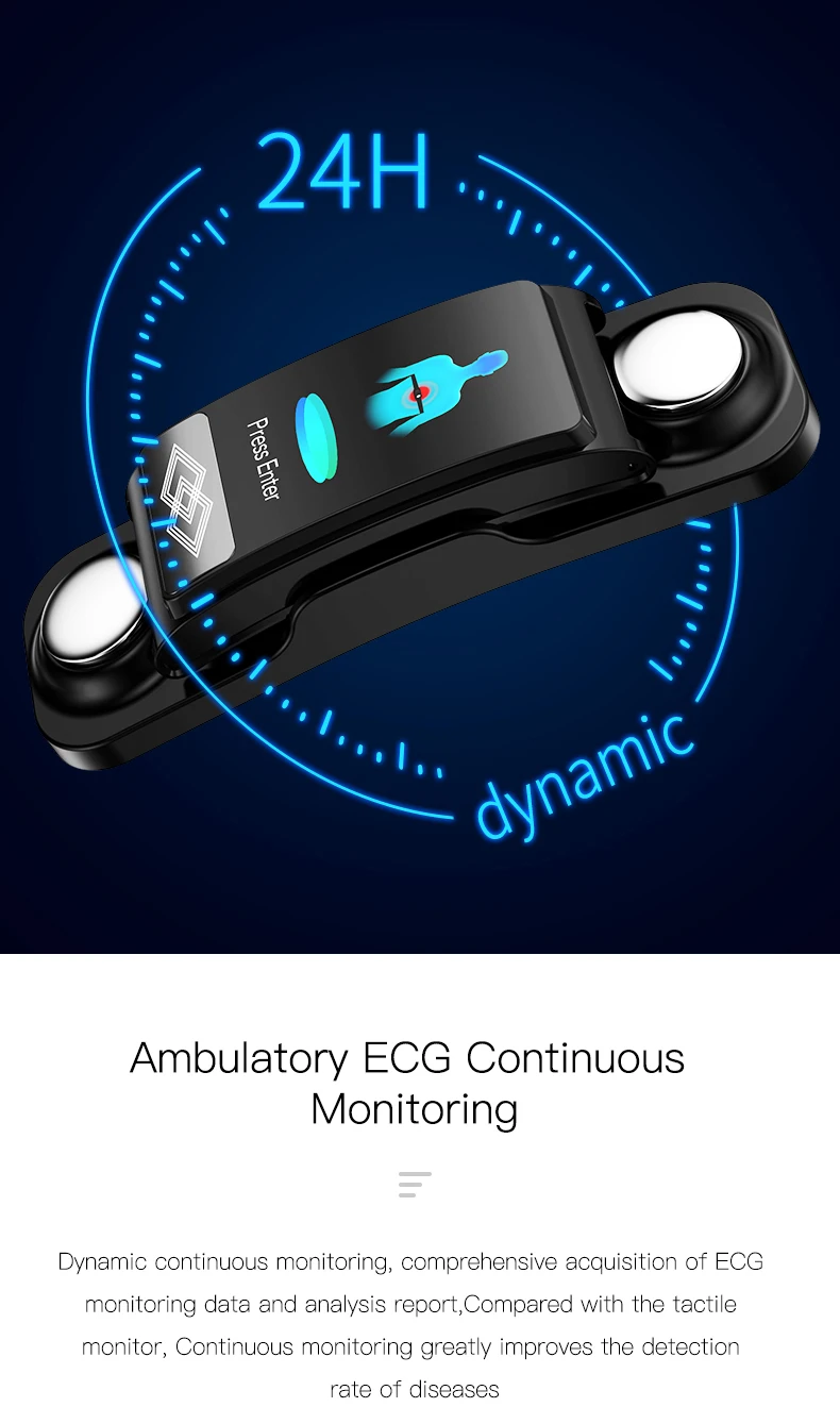 P10 Sport Smart Bracelet Blood Pressure Oxygen Heart Rate Monitor ECG Band Activity Tracker Waterproof HRV Healthy Index