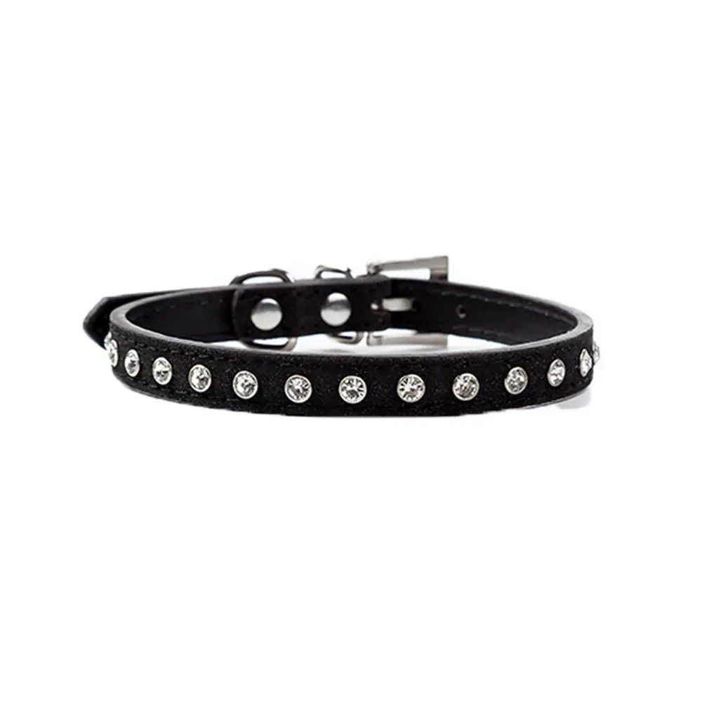 Collar For Small Dogs Puppies Cat Pet Supplies Product Adjustable Collars Crystal Diamond Dog Accessories | Дом и сад