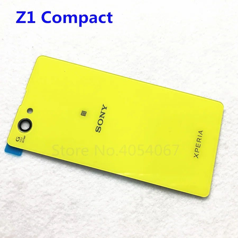 Корпус батарейного отсека задняя крышка для sony Xperia Z1 Compact Z1 Mini D5503 M51W запасные части задняя крышка корпуса двери - Цвет: Z1 Compact yellow