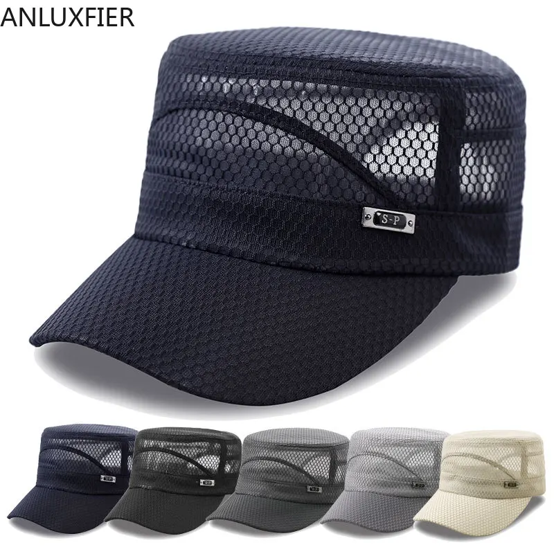 

Outdoor Fishing Sun Hat Spring Summer Men Sport Running Mesh Sun Protection Cap Women Travel Climbing Sunshade Casual Hats H7325