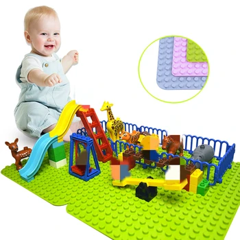 

Animal Baseplate Set Series Model Compatible All Brands Big Figures Big Size Building Blocks Educational Toys For Kids