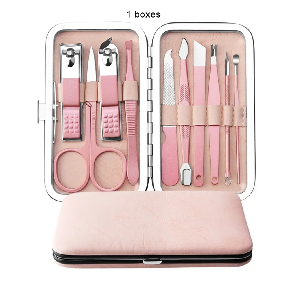 

10/13/15/18 pcs/set Nail Cutter Set Portable Travel Hygiene Kit Multifunction Stainless Steel Pedicure Professional Nail Clipper