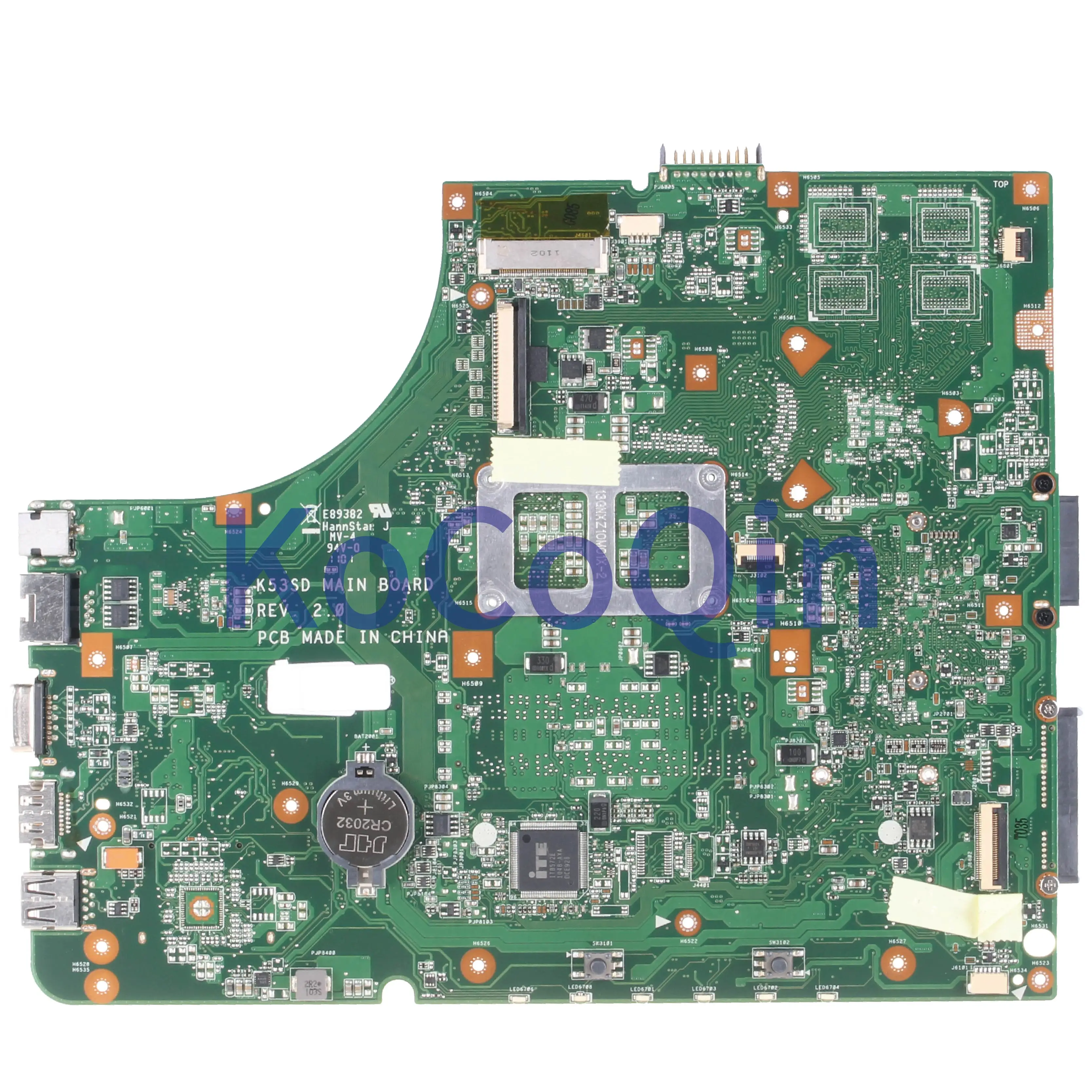 Placa-mãe do Portátil para Asus Kocoqin Núcleo Mainboard Rev.2.0 Testado K53sd Hm65 - Imagem 3