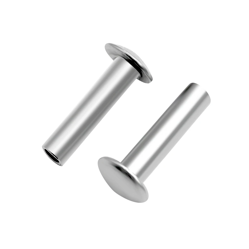 Galvanized Large Flat Head Semihollow Iron Rivet 3mm 4mm 5mm Flat