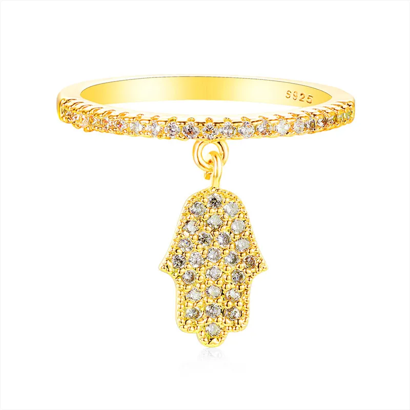 Уникальное женское маленькое циркониевое кольцо с камнем Boho 925 Серебряное Свадебное обручальное кольцо винтажное свадебное ювелирное изделие кольца для женщин - Цвет основного камня: Yellow Gold Color