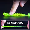 20pcs/Lot Fishing Jigging Wobblers Soft Baits 5cm 0.7g Spiral Worm Lures Artificial Silicone Swimbaits Bass Carp Pesca Tackle ► Photo 3/6