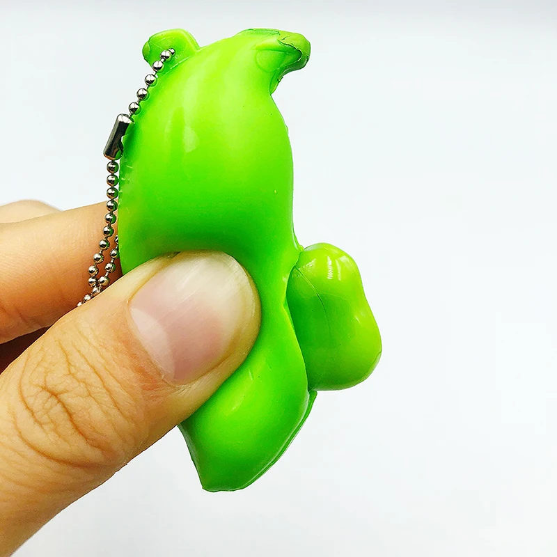 

Glow In The Dark Squishy Toys Antistress Balls With Phone Key Chain Decompress Beans Squeeze Toys Office Anti-stress Novelty