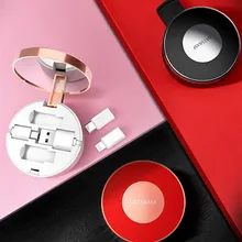 Три в одном кабель для передачи данных пластиковые материалы уникальный стиль зарядное устройство кабель для передачи данных Универсальный для IPhone Android тип-c zz5