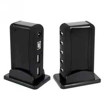 

For PC Laptop 7 Port USB Hub US/EU Standard USB 2.0 High Speed Data Transfer Adapter Splitter