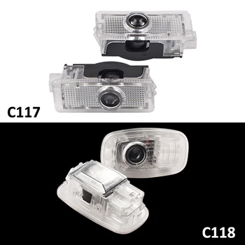 

2pcs LED Car Courtesy Door Lamp For Mercedes Benz CLA Class C117 C118 180 200 220 250 35 45 AMG Auto Interior Light Projector