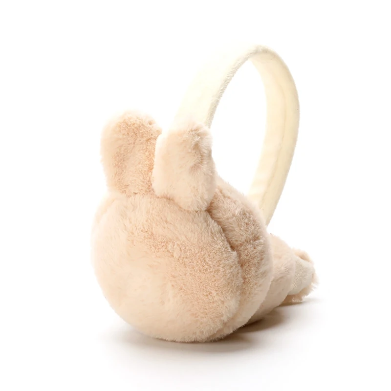Женский уличный зимний теплый непродуваемый наушник для взрослых с кроличьими ушами Kawaii Плюшевые наушники-вкладыши складные наушники