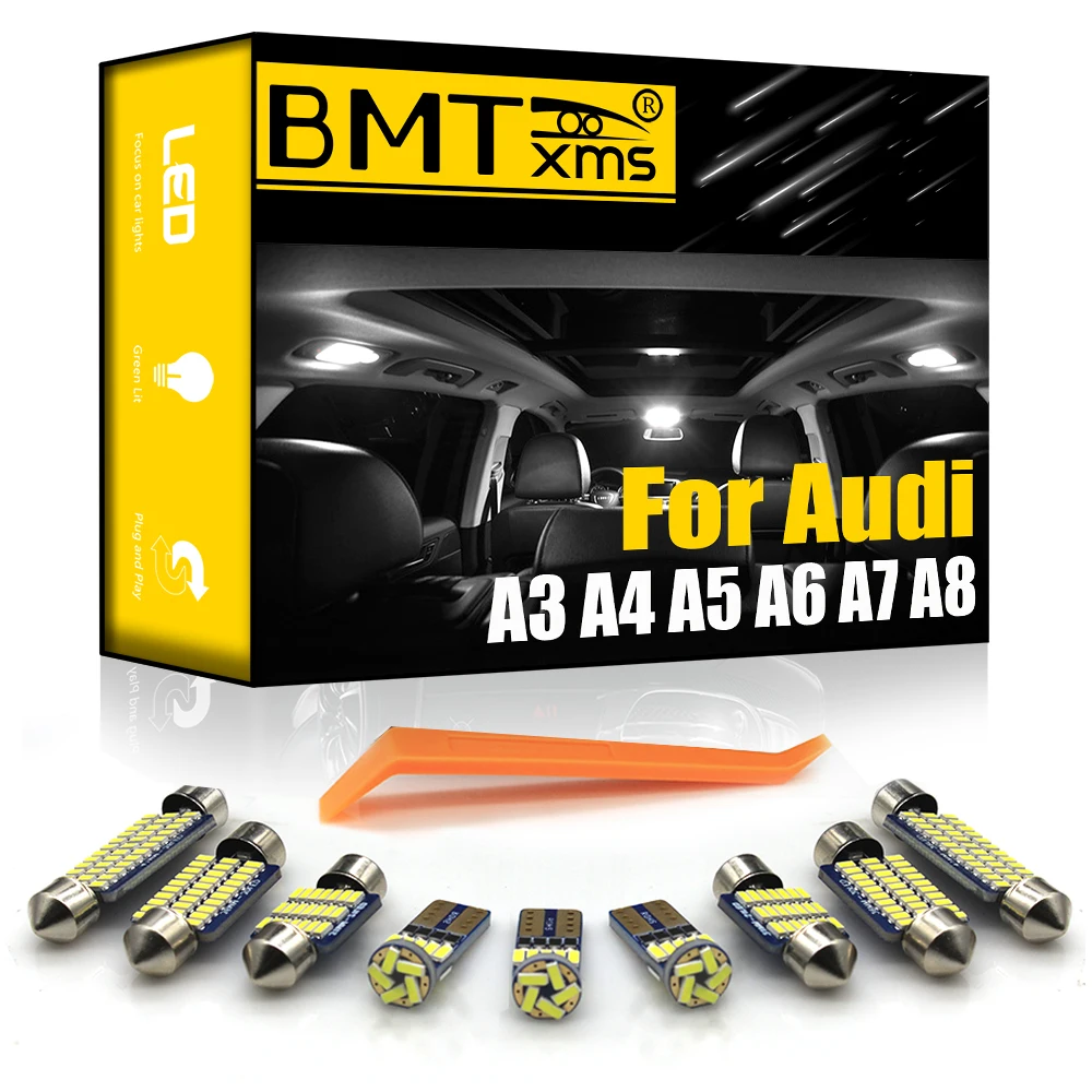 BMTxms Fit For Audi A3 8L 8V 8P A4 B5 B6 B7 B8 A5 A6 C5 C6 C7 A7 A8 D2 D3 Canbus Vehicle LED Interior Map Dome Trunk Light Kit