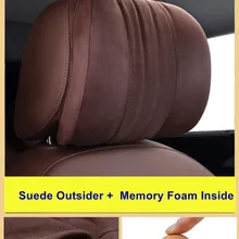 Обновленный дизайн для Maybach S класса подушки для шеи Supre мягкая пена с эффектом памяти подголовник для шеи качественная замшевая Автомобильная подушка для шеи подголовник для шеи