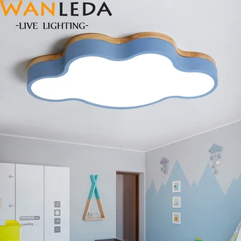

2019 LED Ceiling Lights Macaron Color For Child room Living Room cloud shape With Remote Control Ceiling Lamp Lighting Fixtures