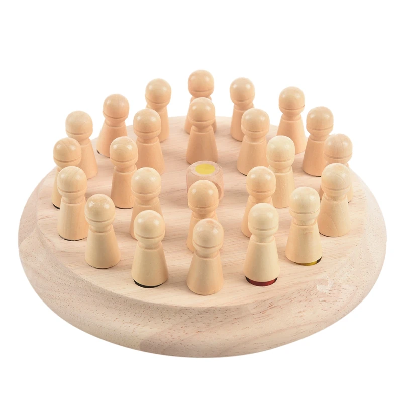 Conjunto de Madeira Jogo de Xadrez Jogo de Memória Festa da Família Vara Crianças Cedo Educacional 3d Quebra-cabeça Quebra-cabeças Jogo Casual 1 Mod. 312595