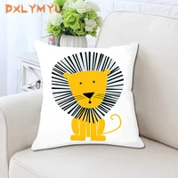 Cartoon Giraffe Lion Elephant Decrorate Cushion Cover 1