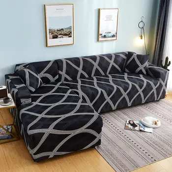 

L Shape Spandex Sofa Covers for Living Room Stretch Sectional Corner Sofa Cover Slipcovers L Shape 2pcs Couch Covers