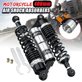 

Pair 400mm 15.75" Motorcycle Air Shock Absorber Rear Suspension Scooter ATV Quad Dirt Pit Bike