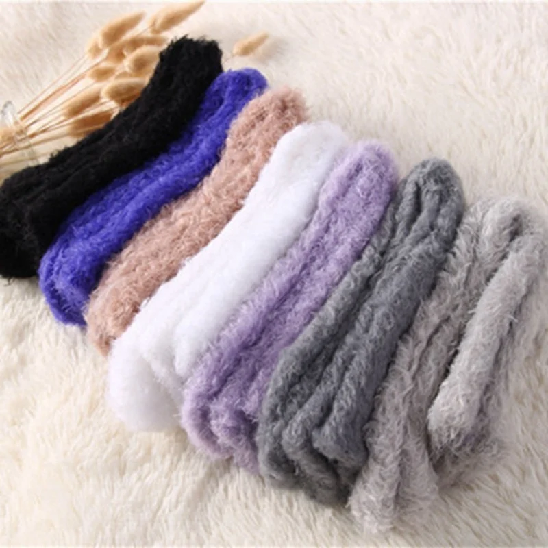Женские Плюшевые Пушистые уютные зимние пушистые Кровати мягкие теплые толстые носки
