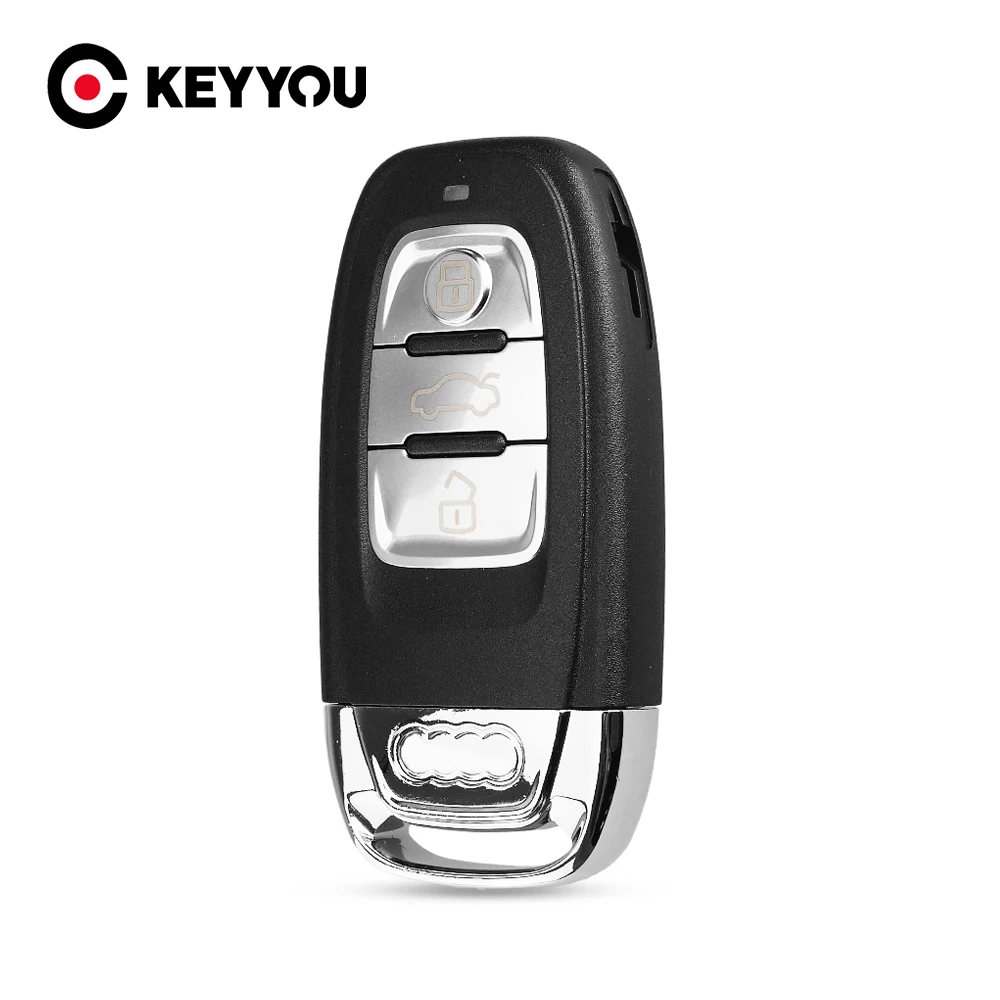Дистанционный смарт-ключ KEYYOU для Audi A4L A3 A4 A5 A6 A8 Quattro Q5 Q7 2007-2016 сменный 3-кнопочный