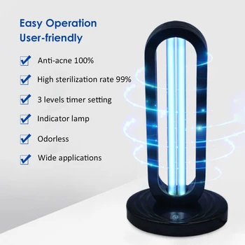 

UV Sterilizer Light Tube Bulb Time Setting Bactericidal Ultraviolet Lamps with Remote Control Mite Lights Ozone Quartz Lamp