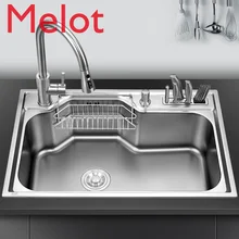 kitchen sink above counter or udermount sinks vegetable washing basin stainless steel single bowl 1.2mm thickness sinks kitchen