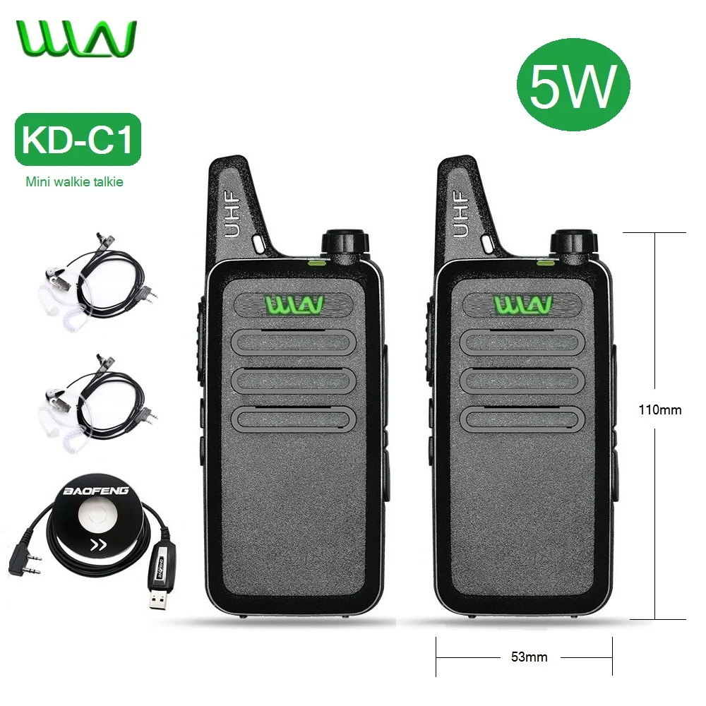 1/2/3/4/5/6 шт. мини-рации WLN KD-C1 5 Вт любительский радиоприемник UHF 430-440 KDC1 CB